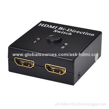 HDMI Switcher, AB 2 Ports Bi-direction, Easy Install and Operating, 3D Supported